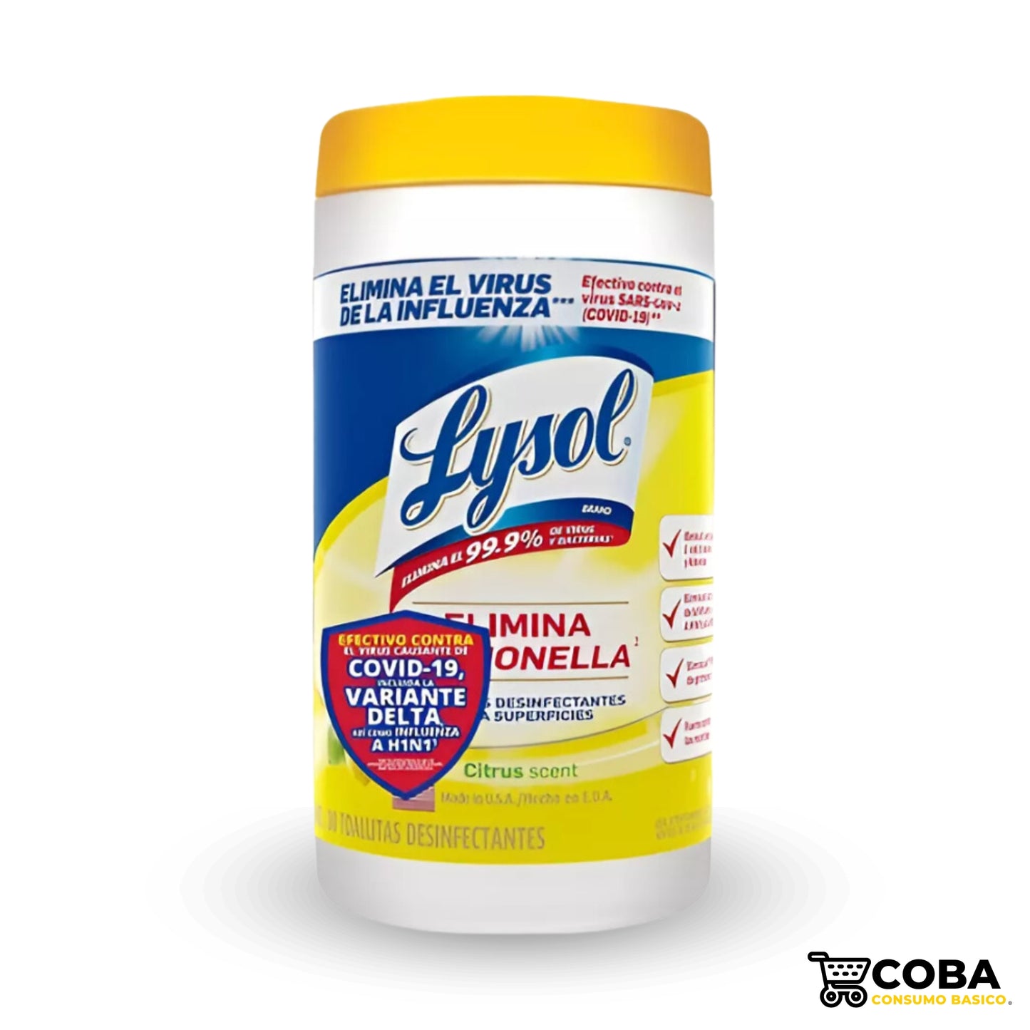 Toallas Desinfectantes Lysol - 95 Pz (copia)