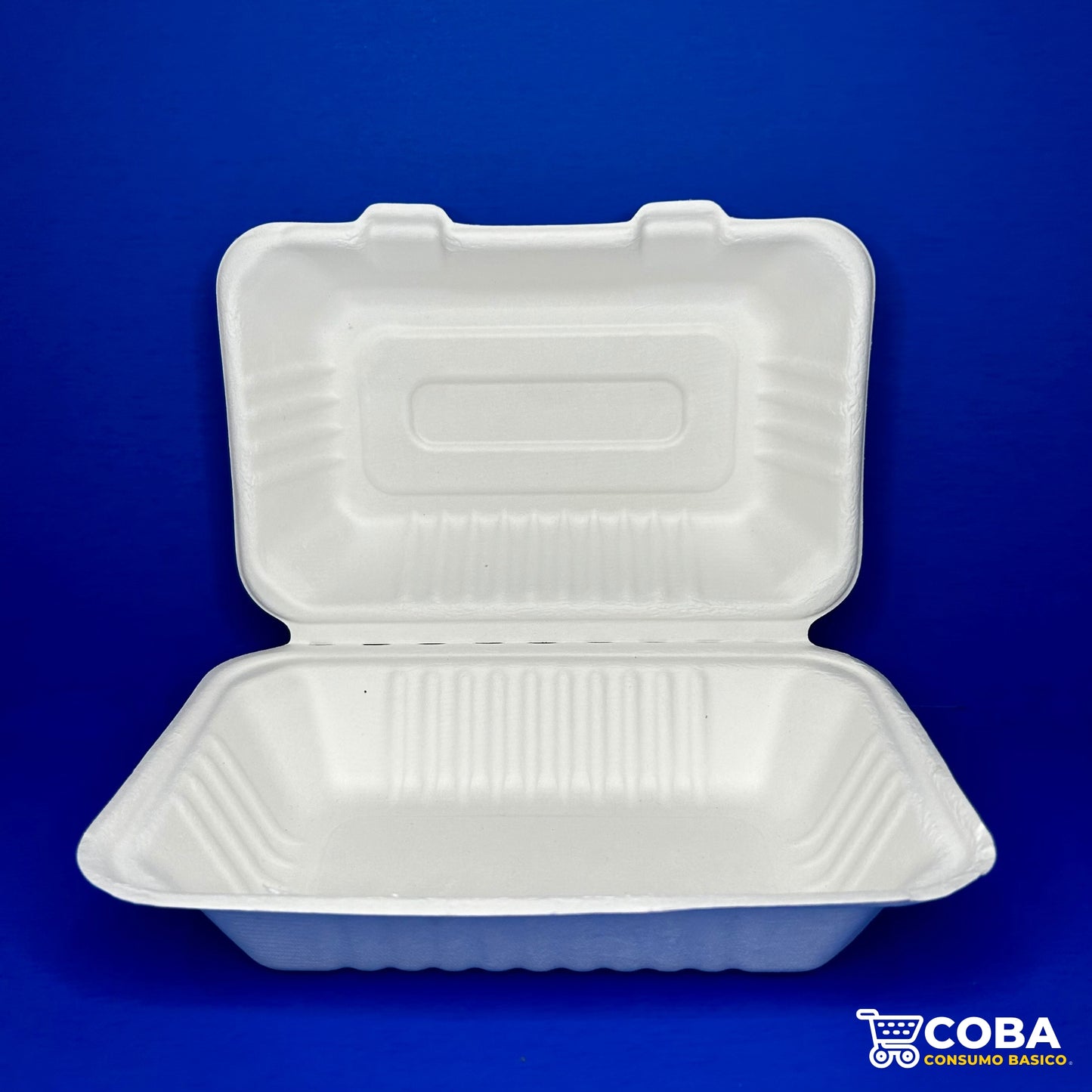 Contenedor para alimentos biodegradable de caña de azúcar 9x6"