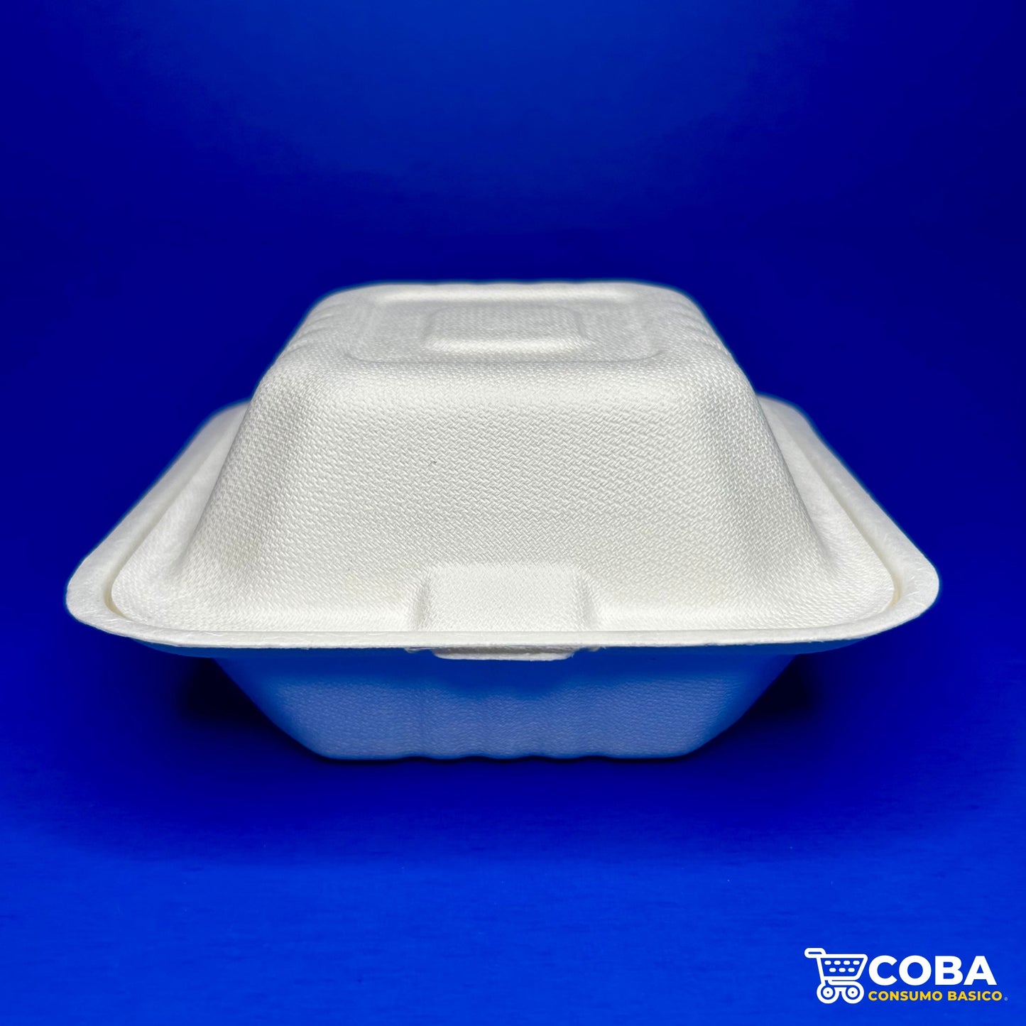 Contenedor hamburguesero biodegradable de caña de azúcar 6X6"