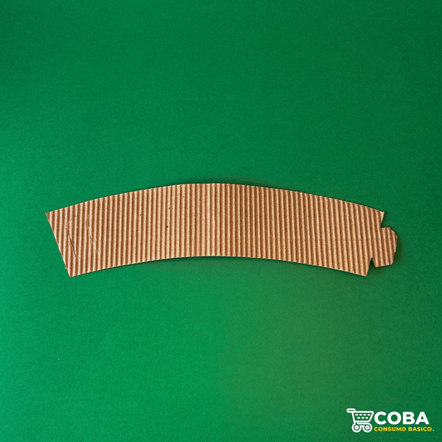 Fajilla de cartón para vaso de café.