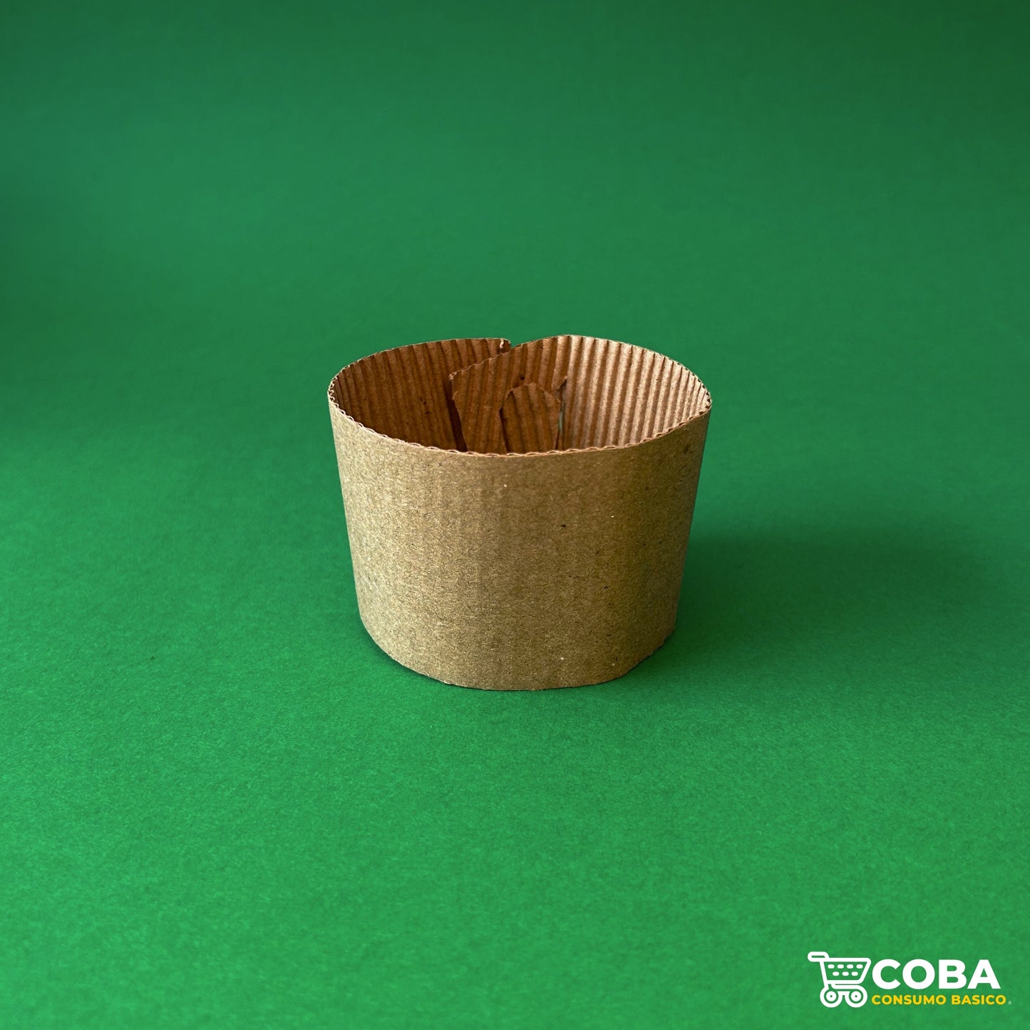Fajilla de cartón para vaso de café.
