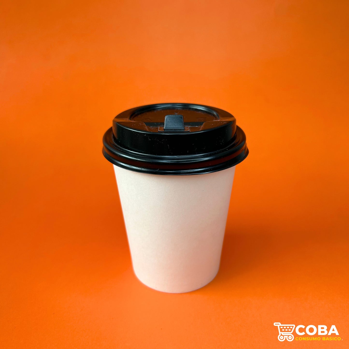 Tapa negra para vaso de papel térmico 12/16 oz