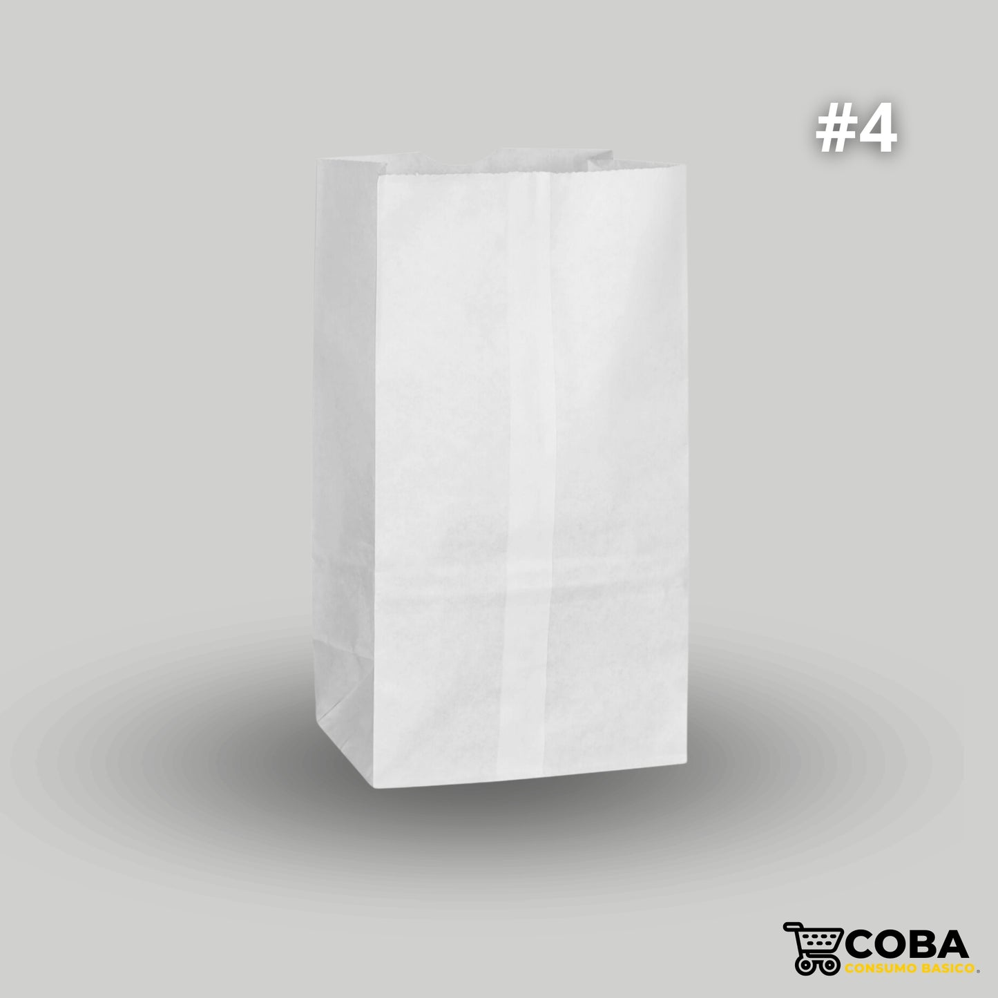 Bolsa biodegradable de papel #4 con 100 piezas