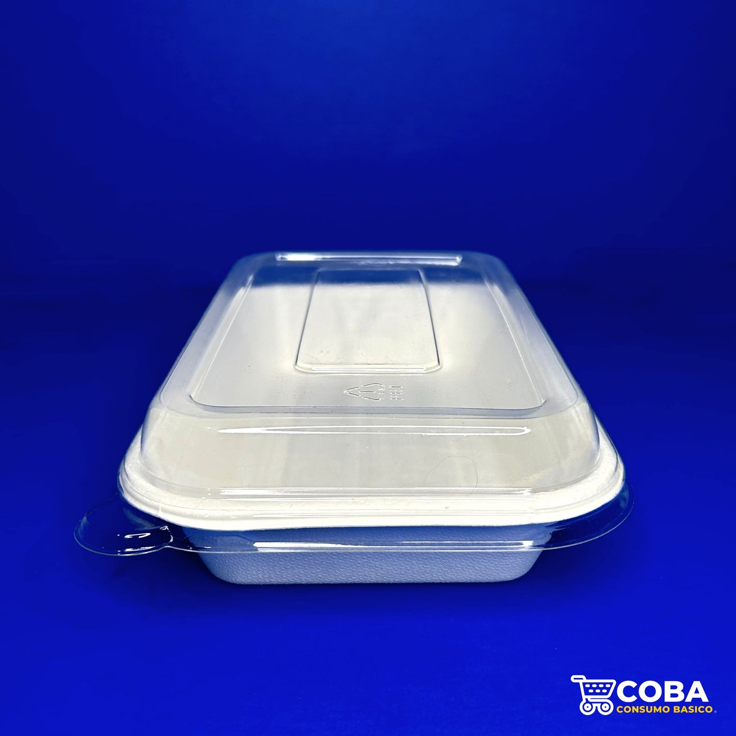 Contenedor de caña de azúcar rectangular de 24 oz con tapa