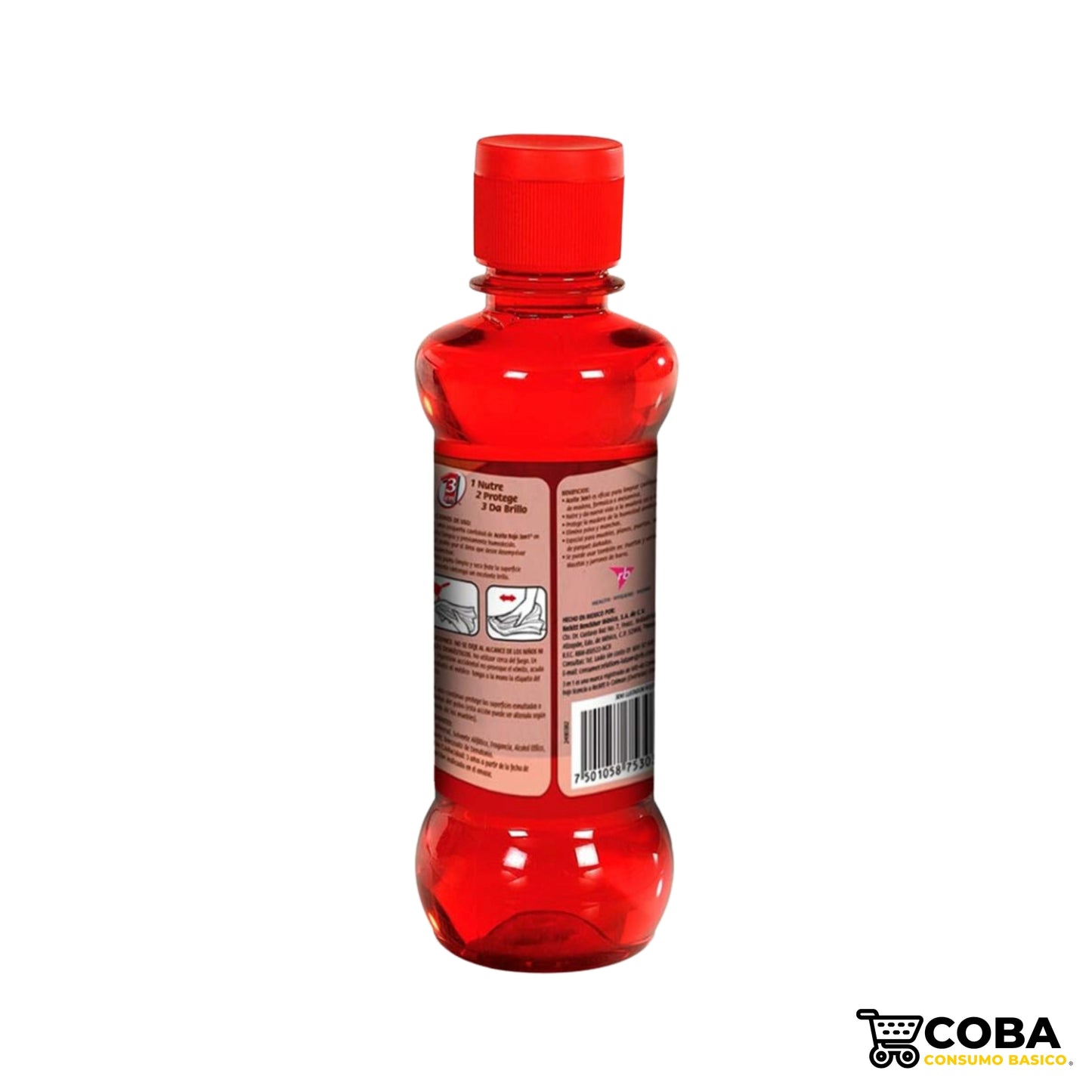 Lustrador de muebles 3 en 1 rojo 480 ml