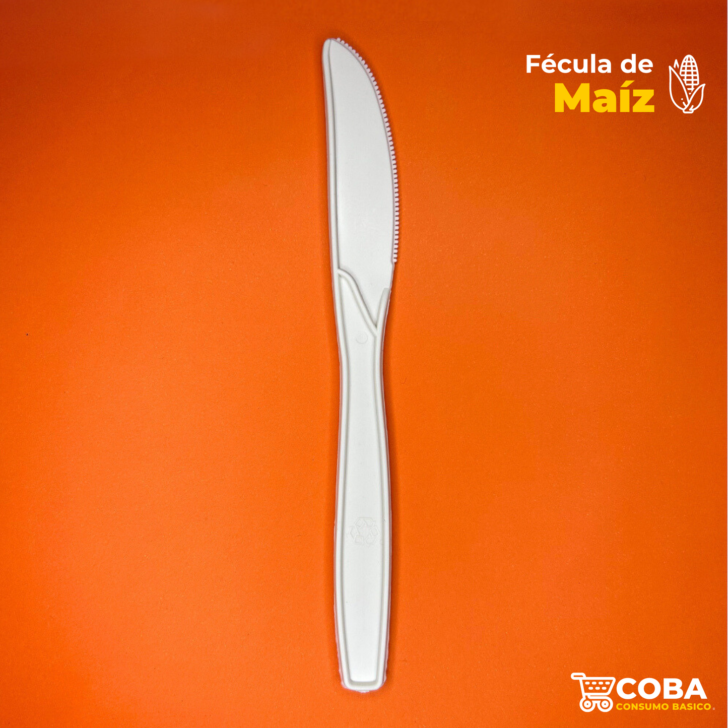 Cuchillo de 7" biodegradable de fécula de maíz